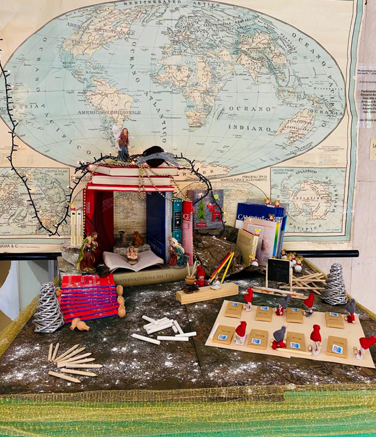 Presepe dei libri del liceo orazio