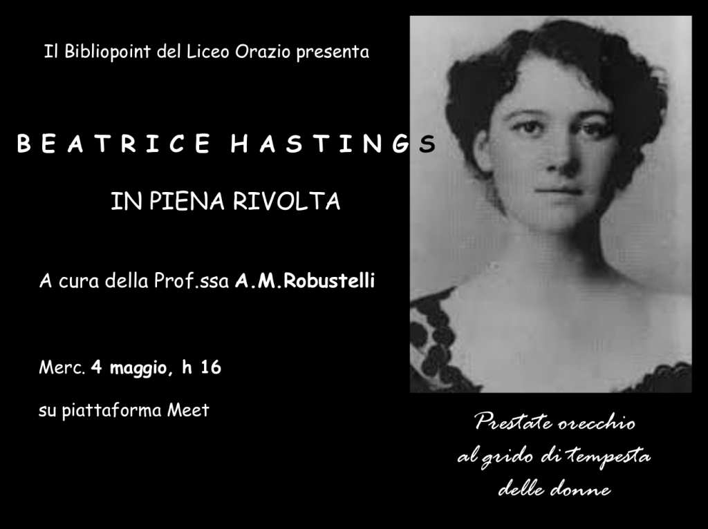 Incontro su Beatrice Hastings Bibliopoint Liceo Orazio